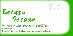 balazs istvan business card